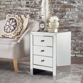 Clear 3-Drawer Chest, Firm and Stylish Storage Solution, Modern Design with Sleek Lines, Perfect for Contemporary Home Decor and Organization