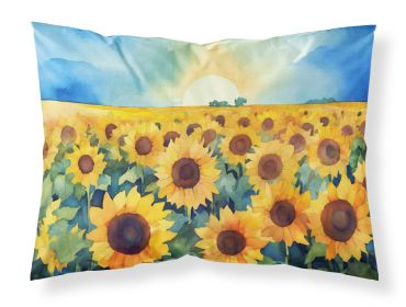 Kansas Sunflowers in Watercolor Standard Pillowcase Lightweight Super Soft Easy Care Decorative Artwork Pillowcase, Standard