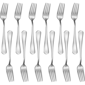 Cibeat Dinner Forks, 12 Pcs 6.7" Forks, Premium Food Grade Stainless Steel Silverware Forks, Table Forks, Flatware Forks