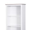 69'' Freestanding Storage Cabinet, Bathroom Linen Tower, Kitchen Cupboard, Buffet Cabinet, Bookcase with Double Door 3-Tier Shelf for Home Office