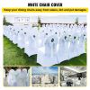 VEVOR 50 Pcs White Chair Covers Polyester Spandex Chair Cover Stretch Slipcovers for Wedding Party Dining Banquet Chair Decoration Covers