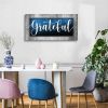 Inspirational Quotes Wall Art for Living Room|Grateful Signs for Home Decor|Grateful Wall Decor|Blue Family Canvas Print Poster Painting Picture Artwo