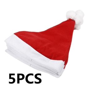 10Pcs/Set Christmas Hat Santa Novelty Hat Kids Christmas Decorations For New Year Party Supplies Home Santa Claus Gift Navidad (Color: As shown1)