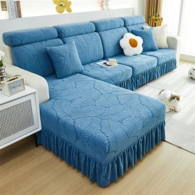 1 Pc Nordic High-end All Inclusive Sofa Cover with Breathable, Waterproof (Color: Blue, size: 4-person seat)