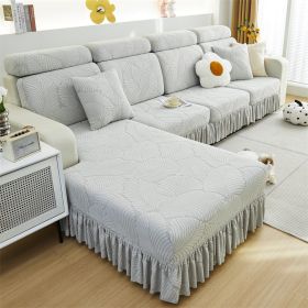 1 Pc Nordic High-end All Inclusive Sofa Cover with Breathable, Waterproof (Color: Light Gray, size: 4-person seat)