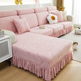 1 Pc Nordic High-end All Inclusive Sofa Cover with Breathable, Waterproof (Color: Pink, size: 3-seater seat)