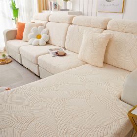 1 Pc Jacquard Velvet Elastic Sofa Cover, All Inclusive Universal Set, Anti Cat Scratch Hat, All Season Universal Anti Slip Seat Cushion (Color: Beige, size: Sofa back cover)