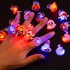 LED Light Halloween Ring Glowing Pumpkin Ghost Skull Rings Kids Gift Halloween Party Decoration For Home Horror Props Supplies